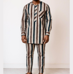 Ensemble tunique homme à rayure